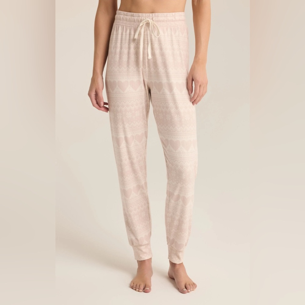 NWT Z Supply Fairisle Heart 🩷 Jogger in Crystal Grey